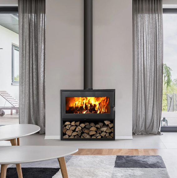 Poêle à bois étanche SUPRA Larry sur bûcher 8,5 kW